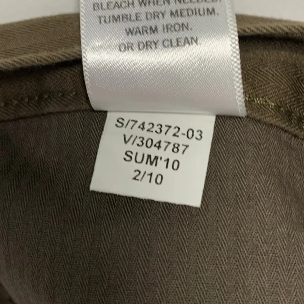 Banana Republic 32 NEW Mens Wide Leg Chino Pants Flap Pocket Dark Khaki